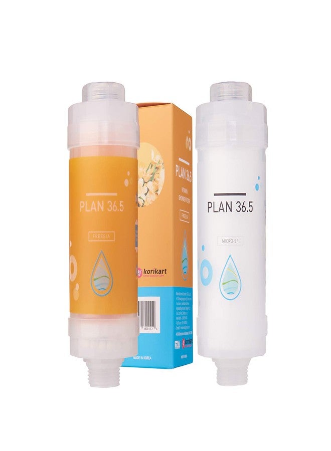 Plan 36.5 Premium Vitamin C Korean Hand Shower Filter Combo - Removes Chlorine, Enhances Skin Health, Relaxing Scents (Freesia & Deluxe) - Image 1